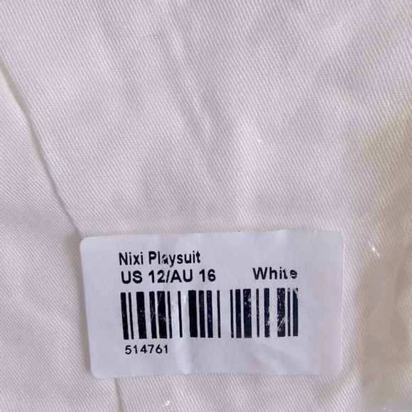 Princess Polly, Women's Nixi Romper Tie Front Playsuit -White. Size: 12(US). NWT - Picture 5 of 7
